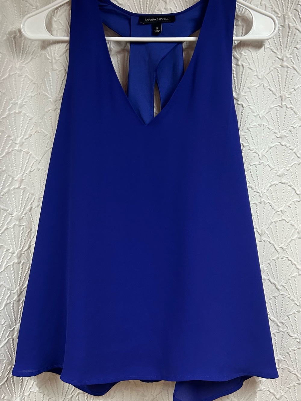 Banana Republic Cobalt Blue V-Neck Sleeveless Camisole